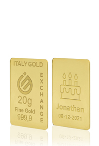 Lingotto Oro 24Kt da 20 gr. per Compleanno  - Idea Regalo Compleanno - IGE Gold